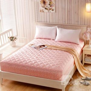Thicken Padding Style Solid Color Super Soft and Comfortable Fitted Sheet