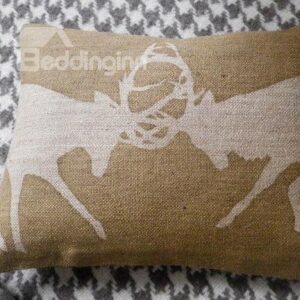 Creative Two Fighting Deer Pattern Super Soft and Comfortable Bed Pillow
