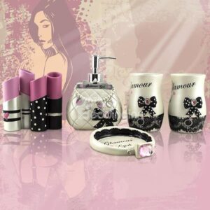 Stylish Creative Cosmetic Design 5-piece Bathroom Accessories