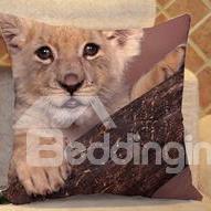 Daze Little Leopard Grasp Branch Pattern Throw Pillow