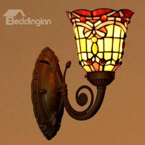 Deluxe Baroque Style Art Tiffany Wall Lights with 1 Light