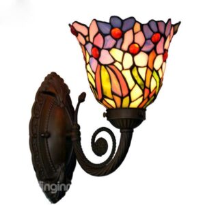 Traditional Artistic Delicate Tiffany Wall Lights with 1 Light