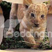 Cute Little Running Leopard Pattern Super Soft Throw Pillow
