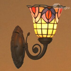 Baroque Style Deluxe Art Tiffany Wall Lights with 1 Light