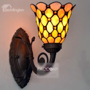 Romantic Exquisite Rose Tiffany Wall Lights with 1 Light