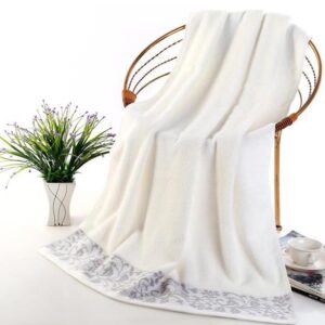 Super Plush Jacquard Solid Color Full Cotton Bath Towel