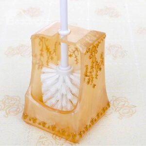 Creative Pretty Resin Golden Toilet Brush Holder