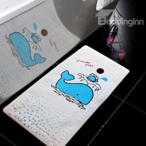 Lovely Cute Cartoon Whale Image Bath Rug