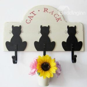 Adorable Decorative Cartoon Black Cat Coat Hook