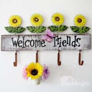 Beautiful Decorative Dynamic Sunflower Image Coat Hook