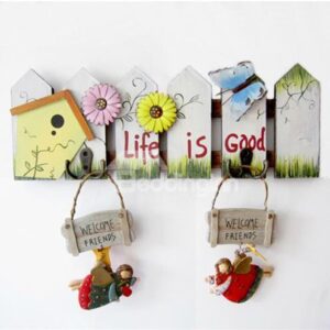 Decorative Lovely Fence Flower Butterfly Coat Hook