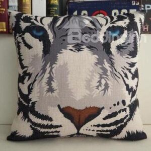 Ultra Cool White Tiger Pattern Lovely and Cute Throw Pillow