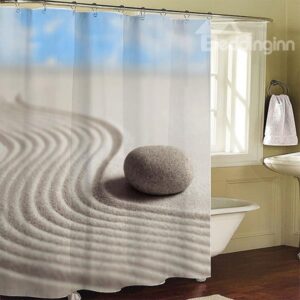 Unique Desert Stone Print Polyester Shower Curtain