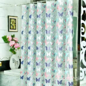 Roamntic Colorful Butterflies Print PEVA Shower Curtain