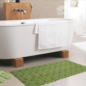 Unique Graceful Bamboo Image PVC Bath Rug