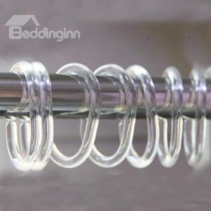 Concise Transparent C Shape Shower Curtain Hooks