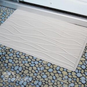 Environmental Cozy Concise Wave Rubber Bath Rug