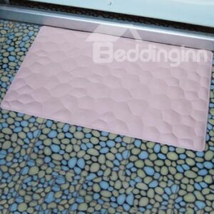 Concise Solid Color Irregular Geometric Figure Bath Mats