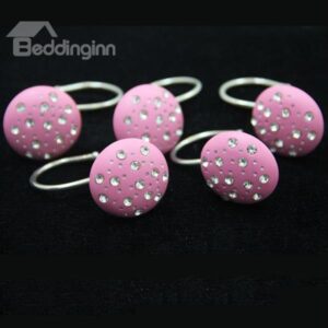 Beautiful Pink Diamond Image Shower Curtain Hooks