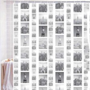 Stylish New York Buildings Print Shower Curtain