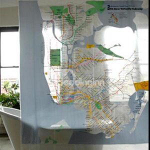 Unique Wonderful Subway Line Design Shower Curtain