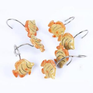 Cute Cartoon Fish Design Shower Curtain Hooks