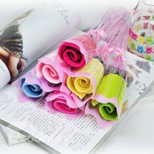 Romantic Melting Rose Design Full Cotton Towel