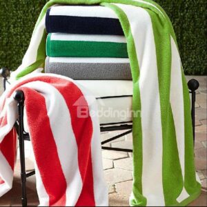 Cozy Fluffy Colorful Stripe Cotton Bath Towel
