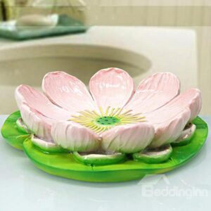 Graceful Beautiful Lotus Design Resin Soap Box
