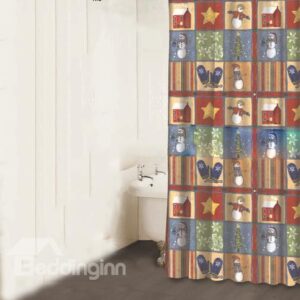 Peaceful Christmas Eve Scene Print Shower Curtain