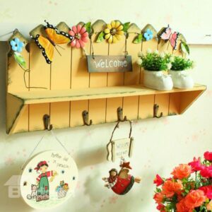 Dreamlike Butterfly Flower Rural Style Bathroom Hooks