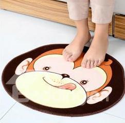 Wonderful Soft Cartoon Monkey Design Bath Rug