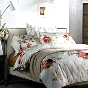 Attractive Pomegranate Print 4-Piece Long Stapled Cotton Duvet Cover Sets