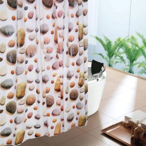 Chic Classical Cobblestone Printing High Quality Shower Curtain