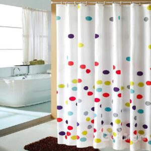 Vigorous Fantastic Colorful Circle Dacron Shower Curtain