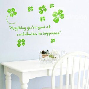 Wonderful Pretty Green Infinite Happiness Fashion Wall Stickers