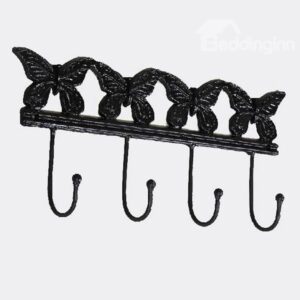 Graceful Colorful Butterfly Decorative Practical Iron Hooks