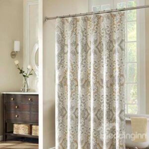 Magnificent European Graceful Jacquard Polyester Shower Curtain