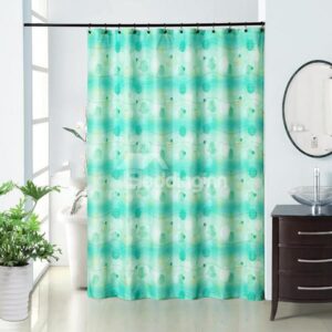 European Fresh Graceful Dacron Waterproof Shower Curtain