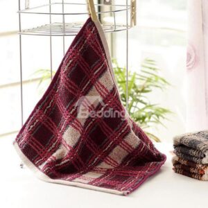 High Quality Plush Full Cotton Plaid Towel