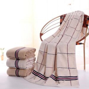 Classical Stylish Gorgeous Plaid Cotton Bath Towel