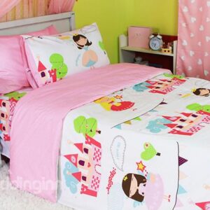 Princess Castle Print 3-Piece Cotton Duvet Cover Sets