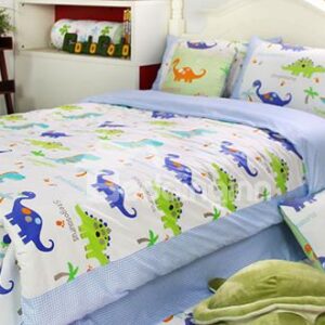 Dragon Garden Print 3-Piece Cotton Kids Duvet Cover Sets