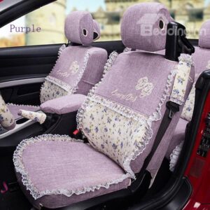 General Style Floral Section Pattern Ultra Comfortable Bright Car Seat Cover