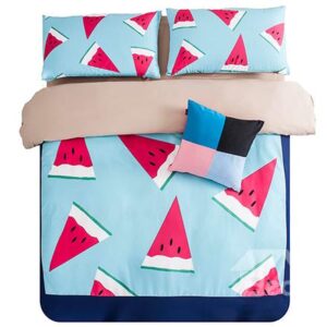 Sweet Watermelon Print Polyester 4-Piece Duvet Cover Sets