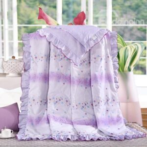 Amazing Beautiful Floral Stripes Lotus Border Pattern Quilt