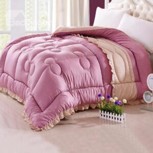 Attractive Colorful Dots Pattern Beige Border Ultra Comfortable Quilt