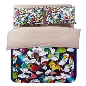 Colorful Clouds Print 4-Piece Polyester Duvet Cover Sets