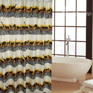 Unique Cool Animals Migrate Print Shower Curtain