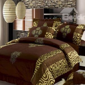 Luxury Noble Golden Royal Pattern 4-Piece Duvet Cover Sets